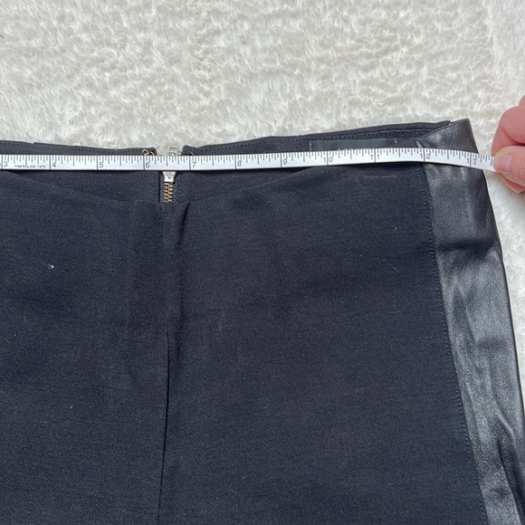 J.Crew Pixie Pants Stretch Pointe Black, Leather Side Panels. Size 2S - Picture 5 of 6